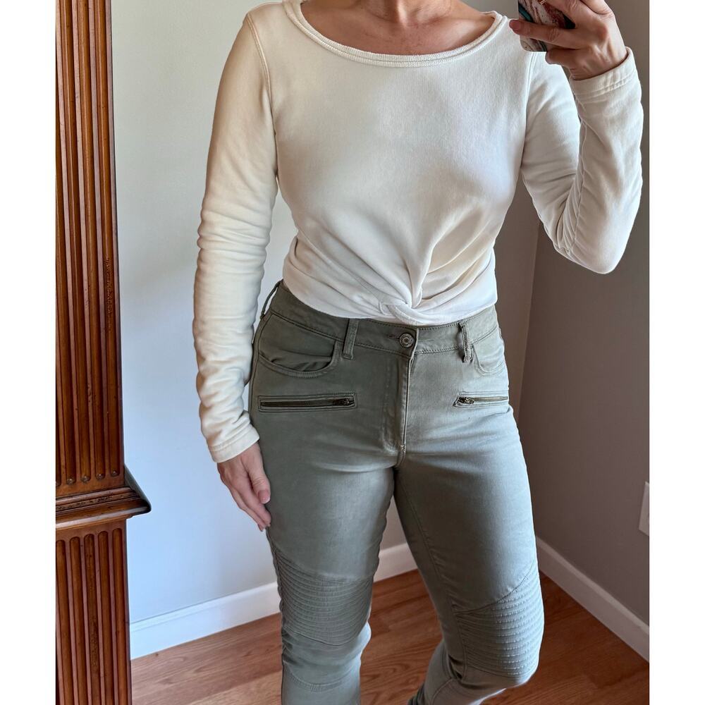 RACHEL COMEY Medium Argent Knotted Cropped long sleeve Cream/Oatmeal Sweatshirt - Picture 4 of 16